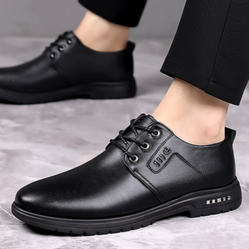 Men s Dress Shoes Kasut Kulit Lelaki Casual Leather Shoes Comfortable Breathable Shoes Lace Up Shopee Malaysia
