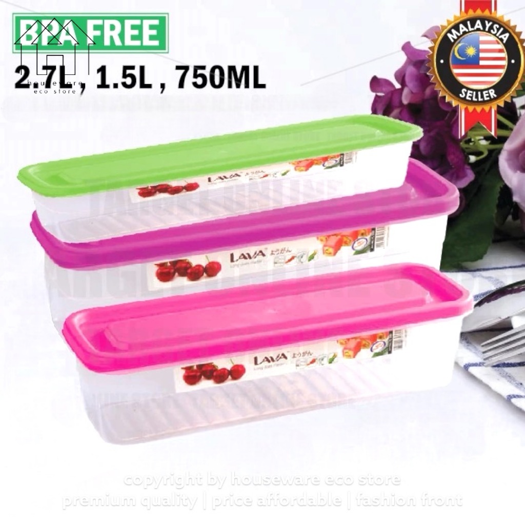 LAVA Plastic Food Storage Container Lunch Box BPA FREE/Bekas Makanan ...