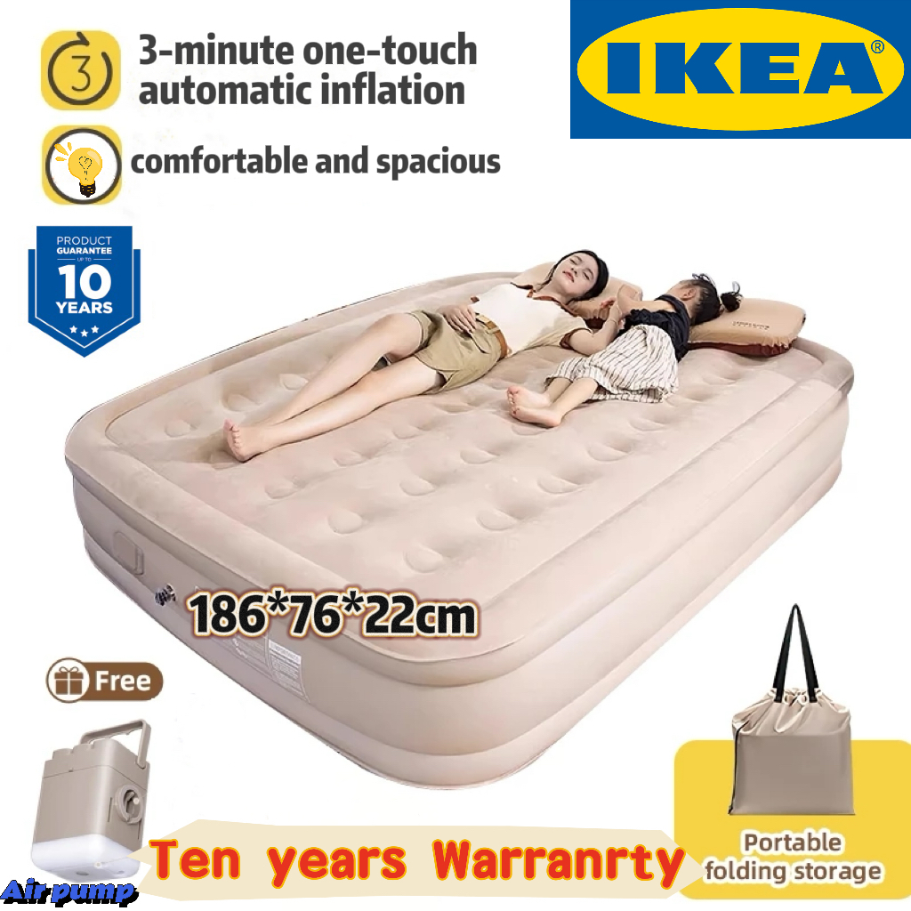 ikea Portable Foldable Inflatable Mattress, Camping Tent Single Air bed