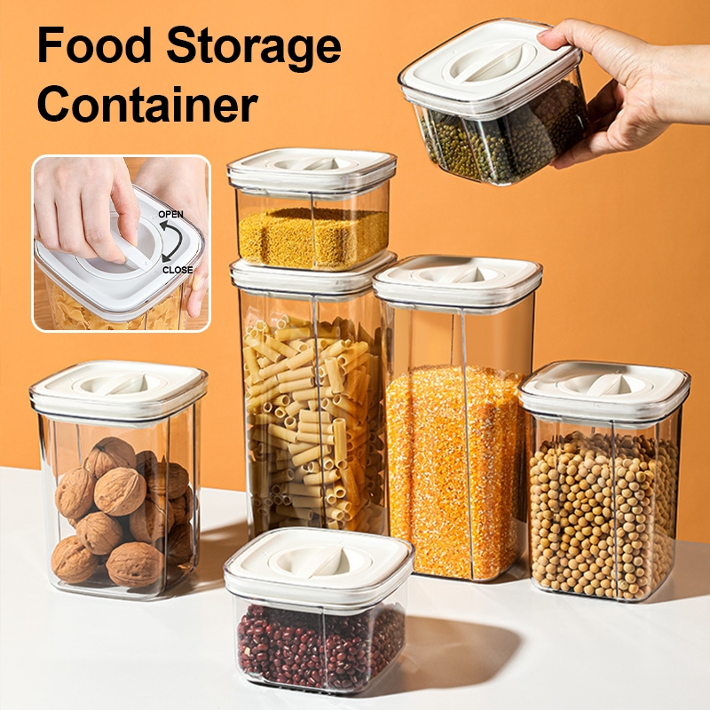 Airtight Container Food Storage Leak Proof Canister Stackable Container ...