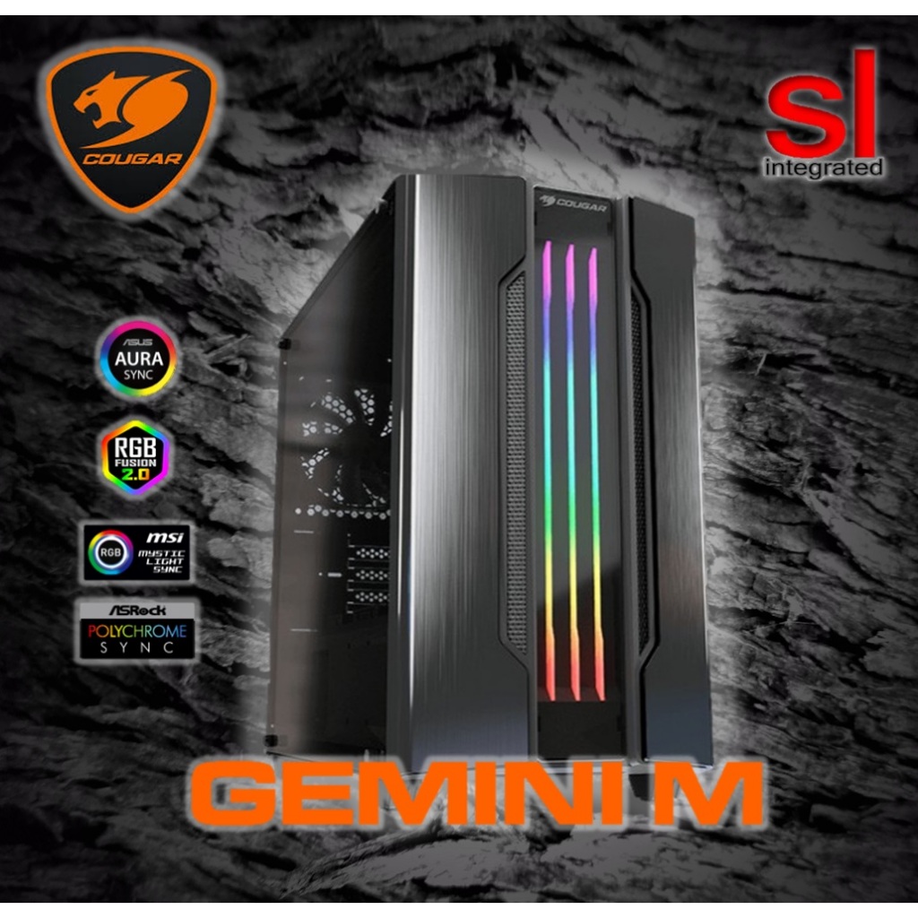 Cougar GEMINI M RGB Mini Tower Casing [GRAY] | Shopee Malaysia