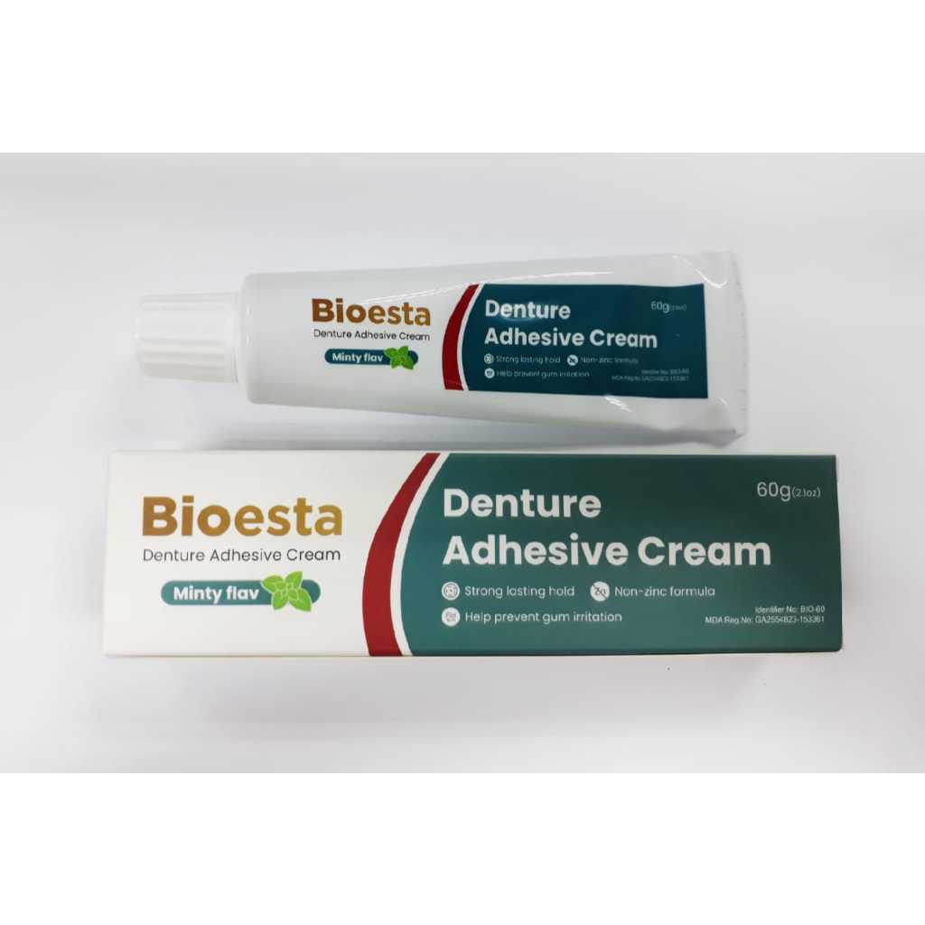 BIOESTA DENTURE ADHESIVE CREAM MINTY FLAV 60G | Shopee Malaysia