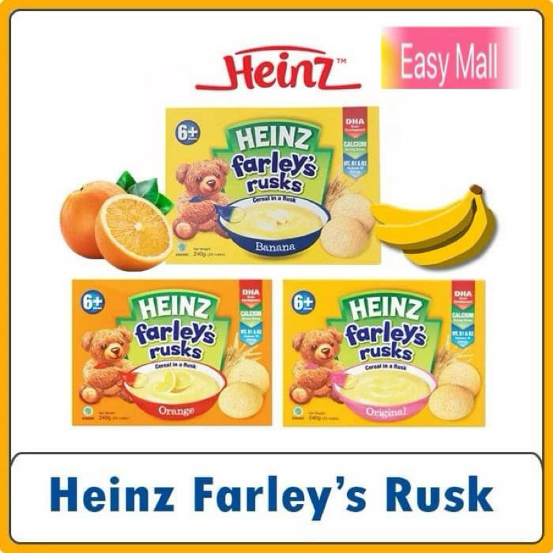 Heinz Farley's Rusks (Original, Banana, Orange) 120g, 240g, 360g ...