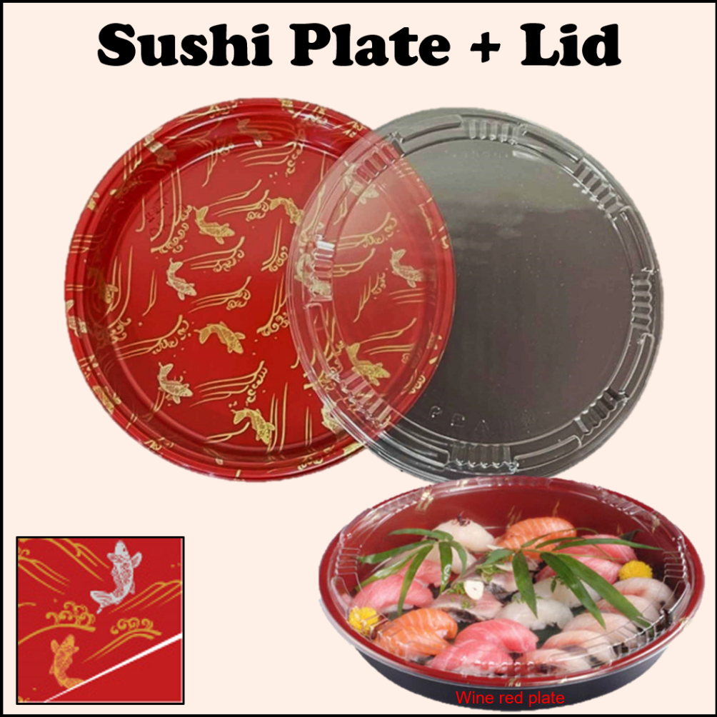 Sushi Plate Yee Sang Tray Sushi Box Tray with Lids Yu Sang Sushi ...