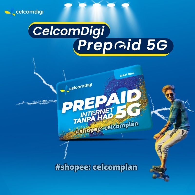 SIM CELCOM PREPAID UNLIMITED INTERNET DAN CALL ( simkad sahaja ...