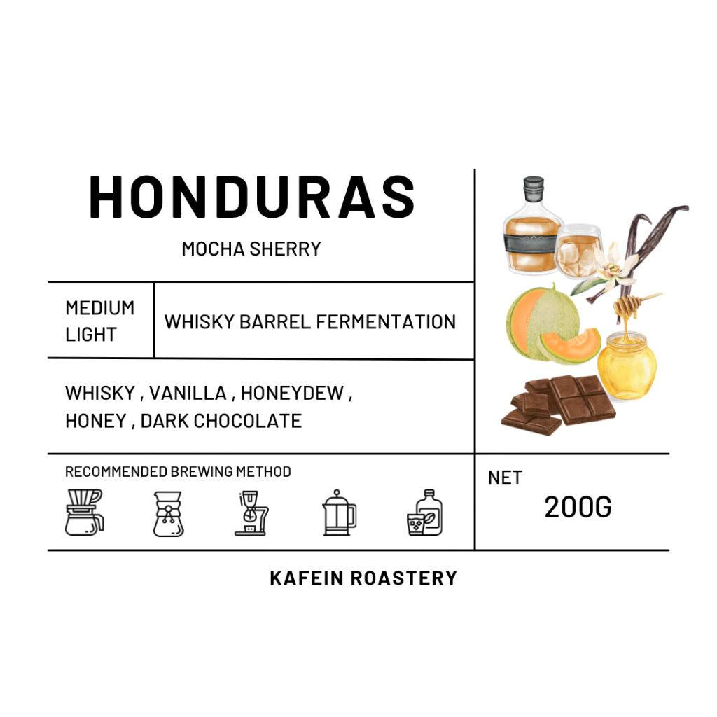 Kafein Roastery Honduras Mocha Sherry – specialty coffee beans Malaysia
