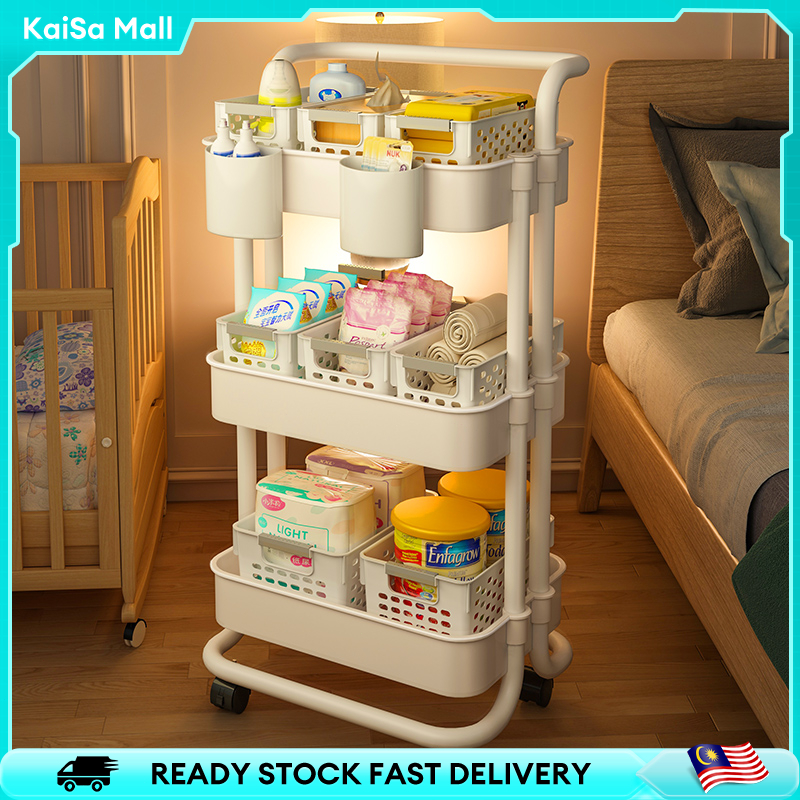 Multifunction 3 Tier Trolley Trolly Storage Racks Office Shelves Home ...