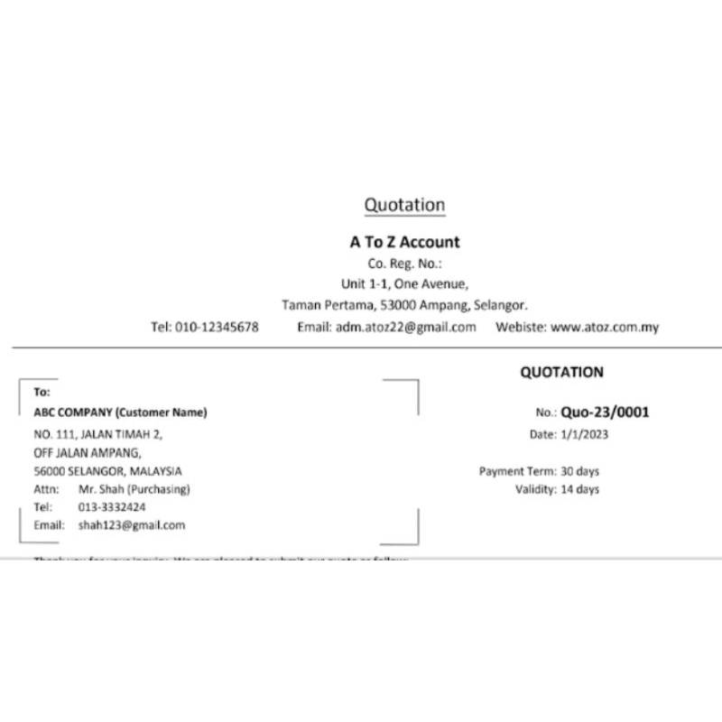 JGD [Ms Excel] SOA+Invoice+DO+Quotation+Purchase Order+Credit Note ...