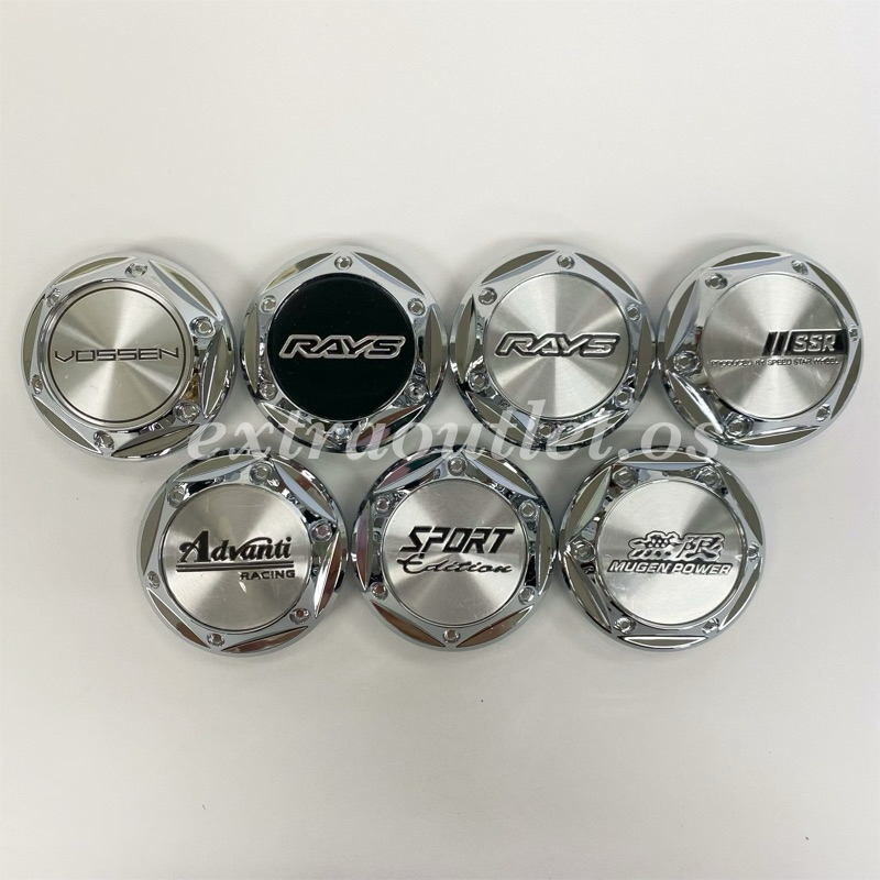 (62MM) 4PCS Diamond Wheel Center Rim Cap RAYS SSR Advanti Mugen Volk ...