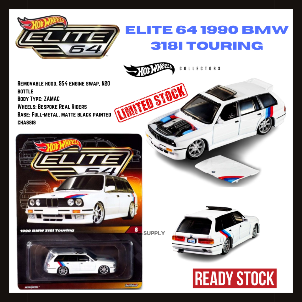 HOT WHEELS Elite 64 1990 BMW 318i Touring Collectors Diecast Mattel ...