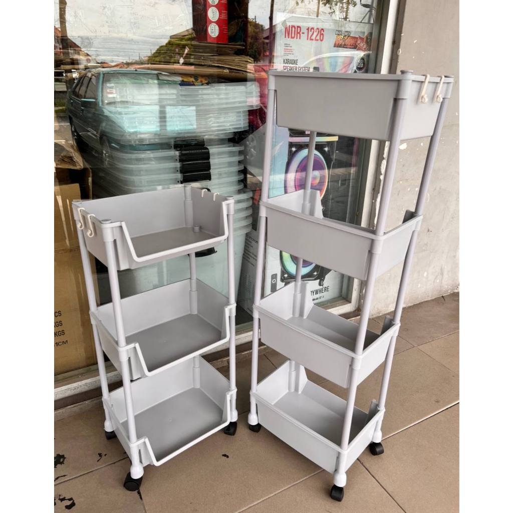 D2644 3 / 4 TIER STORAGE RACK WITH WHEEL | Shopee Malaysia