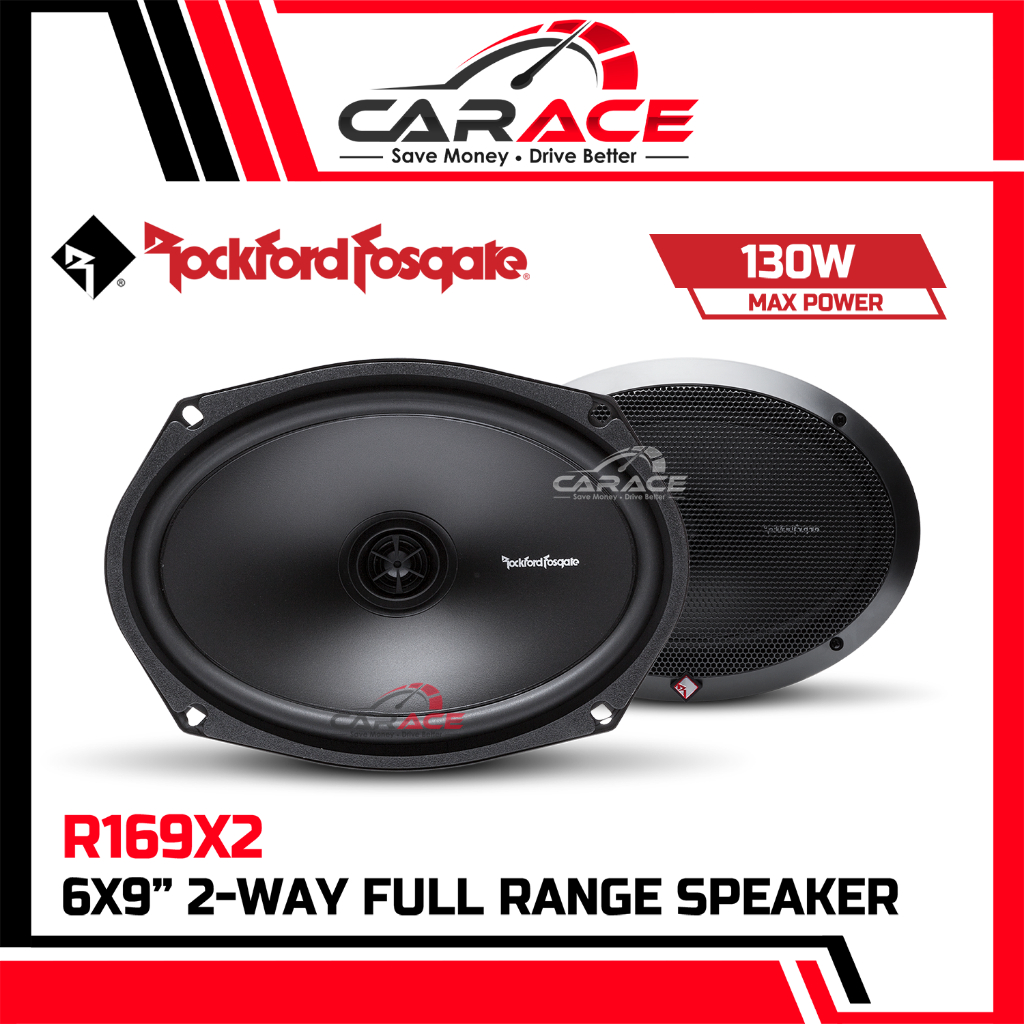 Rockford Fosgate R169X2 6""x9"" 2-Wege Full-Range Lautsprecher Oval Hinten Regal