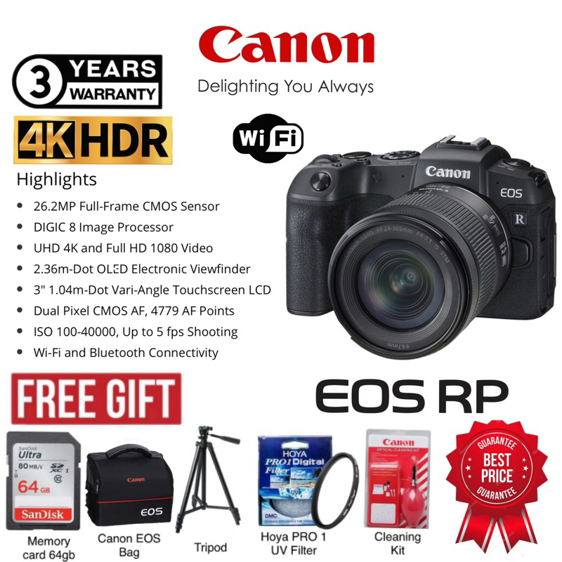 CANON EOS RP 24-105MM F/4-7.1 KIT LENS ORIGINAL (3 YEARS WARRANTY) 26 ...