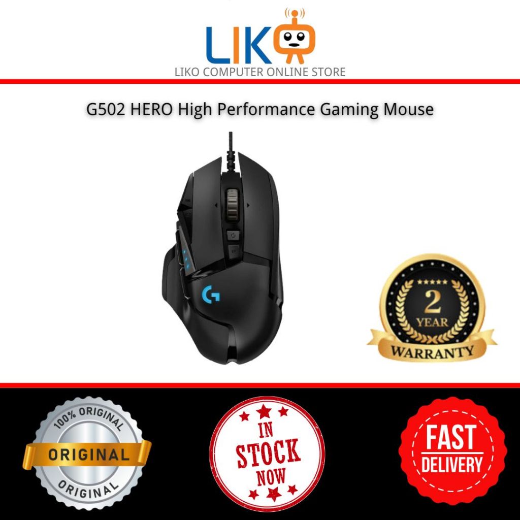 Logitech G502 HERO High Performance Wired Gaming Mouse | HERO 25K ...