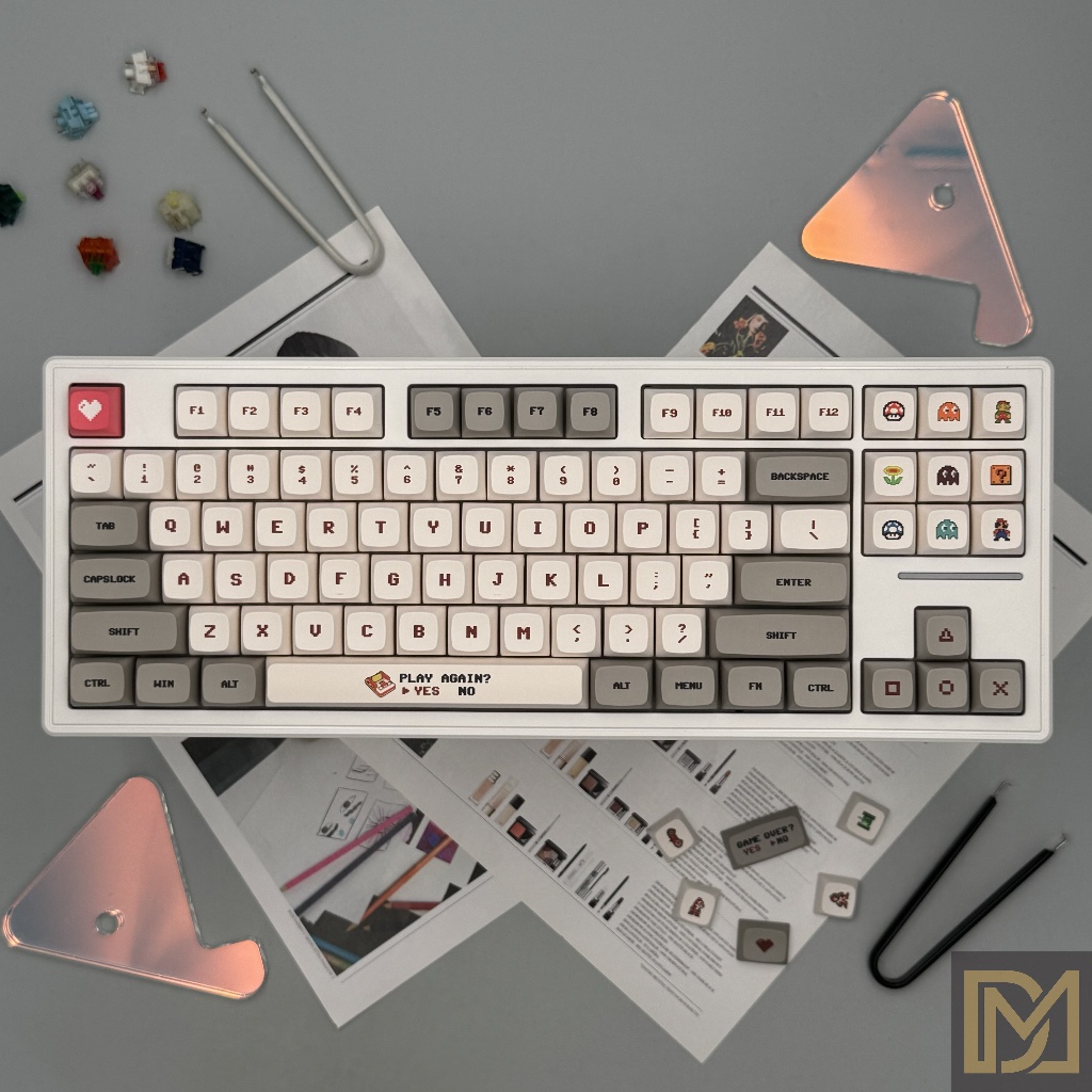 [LOCAL STOCK] Retro Game Keycap PBT XDA Profile Dye Sub Keycaps 138pcs ...