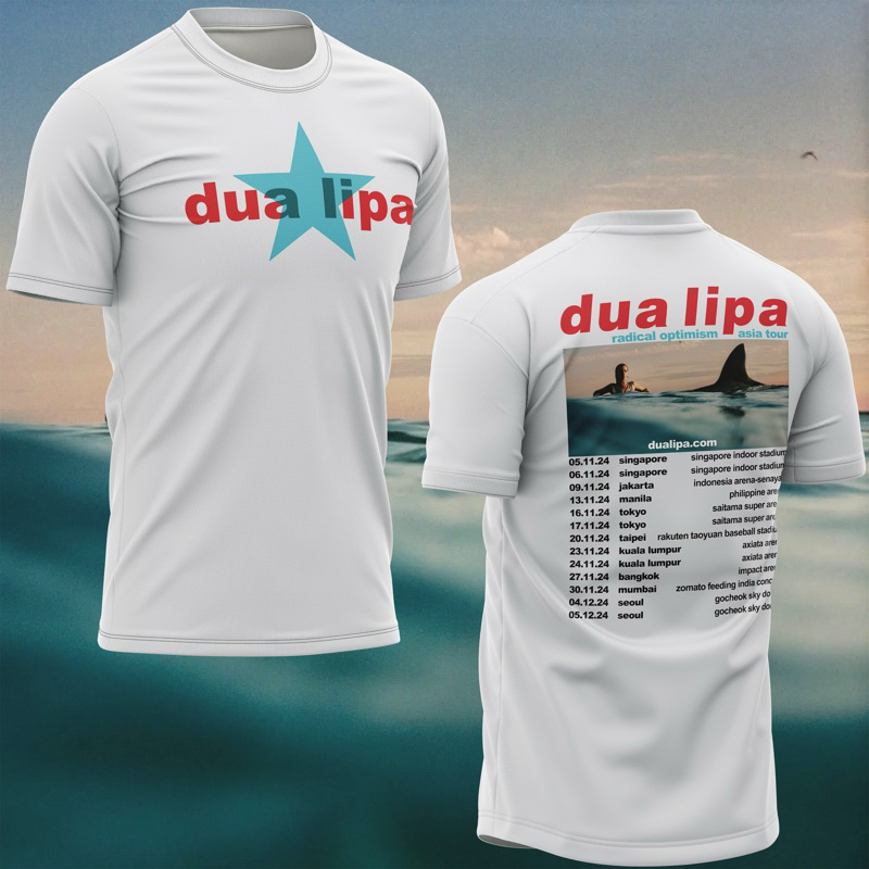 DUA LIPA RADICAL OPTIMISM ASIA TOUR LIST (PREMIUM TEE 200gsm
