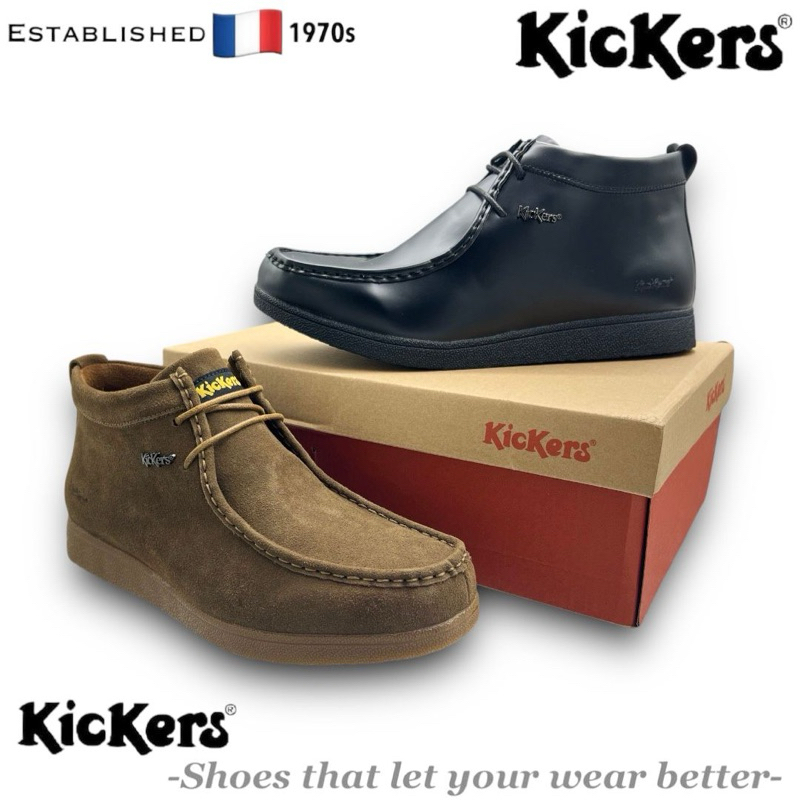 Kickers Men’s Sweat Leather Expeditions Smart Casual Boot Shoes Kasut ...