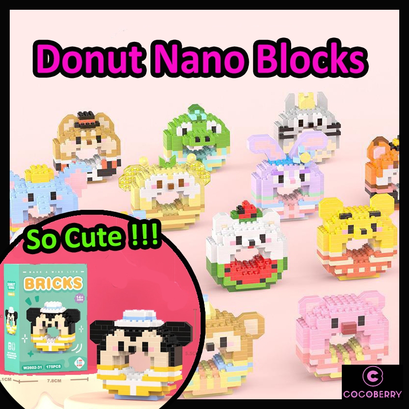 Building Block Nano Bricks Cute Cartoon Mini Blocks Donut Mini - Main Image