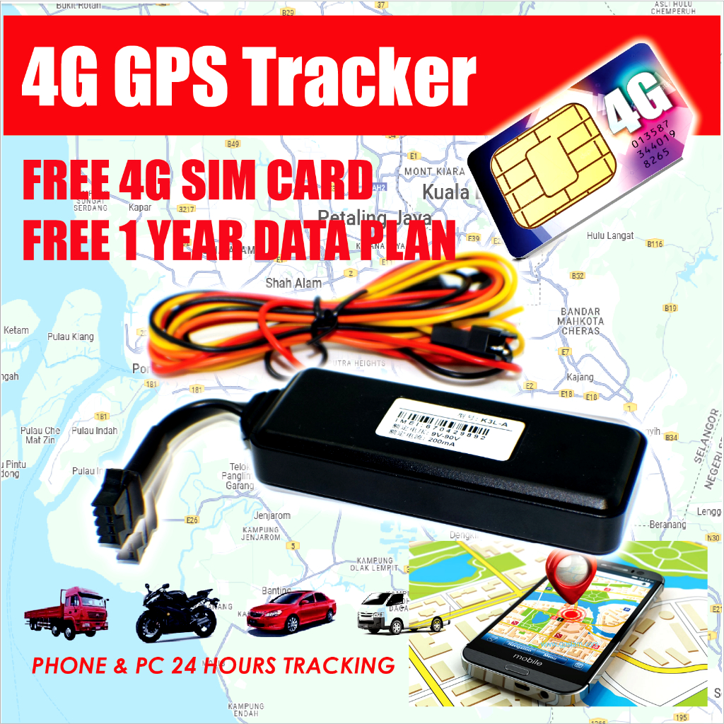 4G GPS Tracker - FREE 4G SIM CARD - 1 Years Data Plan - 2 Years ...