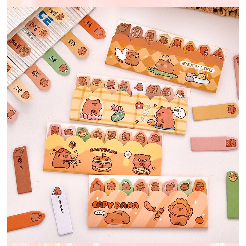 Capybara Index Tabs Multi-Use Sticky Notes for Students Office Memo ...