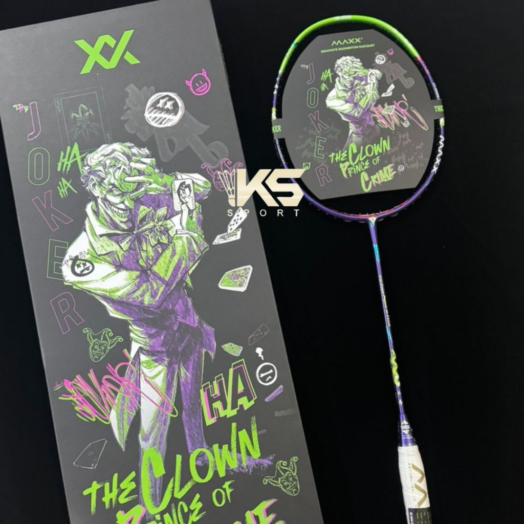 MAXX Joker The Clown Prince of Crime Badminton Racket BOXSET | Shopee ...
