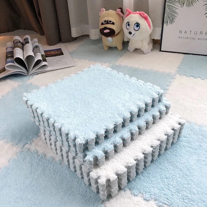 30cm Spliced Velvet Mat Suede Carpet Puzzle Mat Foam Mats Full House ...