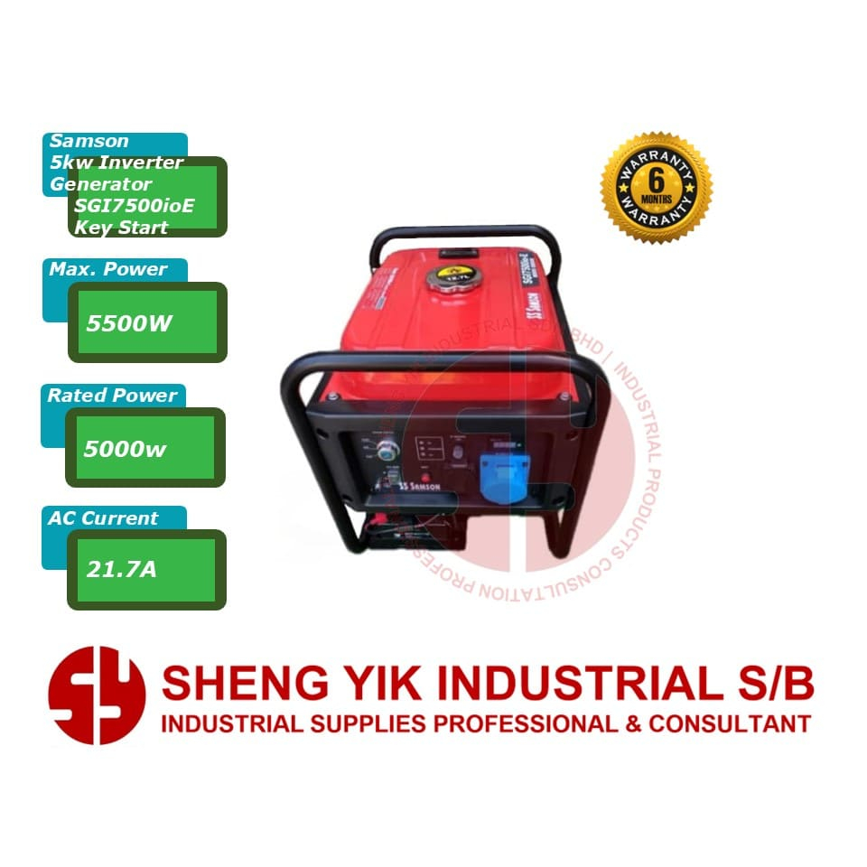 SYI Samson 5kw Inverter Generator SGI7500ioE Key Start | Shopee Malaysia