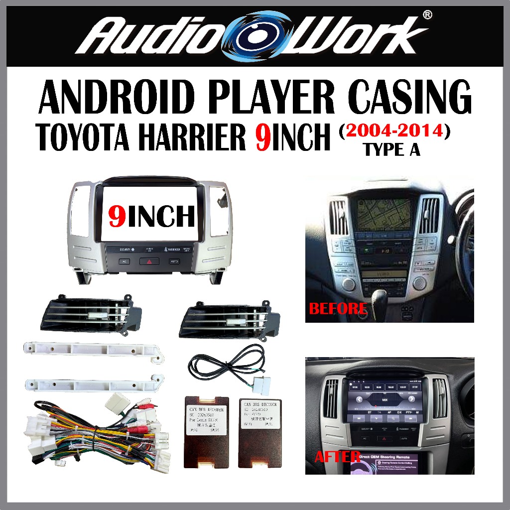 Toyota Harrier RX330 2004-2014 (Type A) 9Inci Untuk Android Player ...