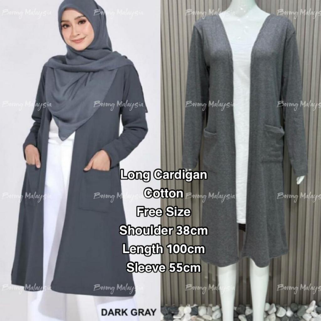 Long Cardigan Free Size READY STOCK Fit To S XL