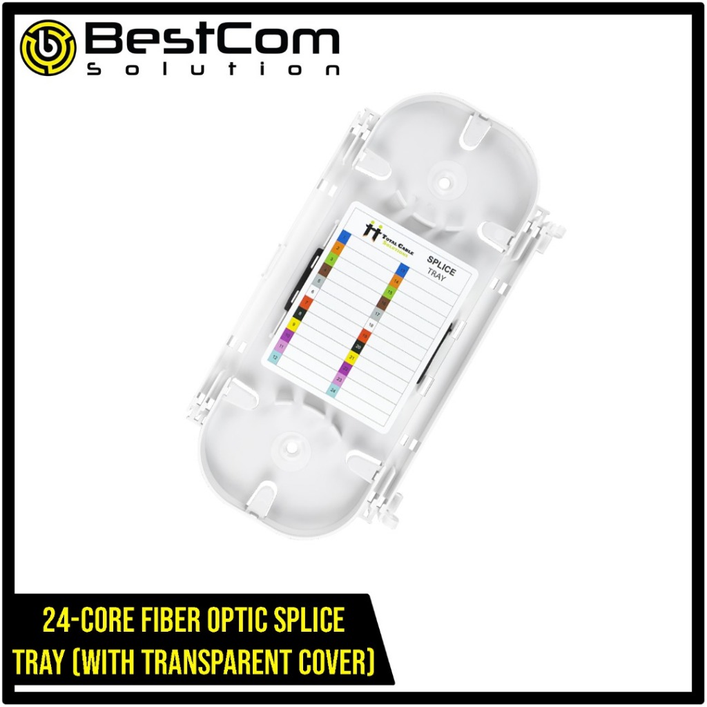 24-CORE FIBER OPTIC SPLICE TRAY (WITH COVER) | Shopee Malaysia