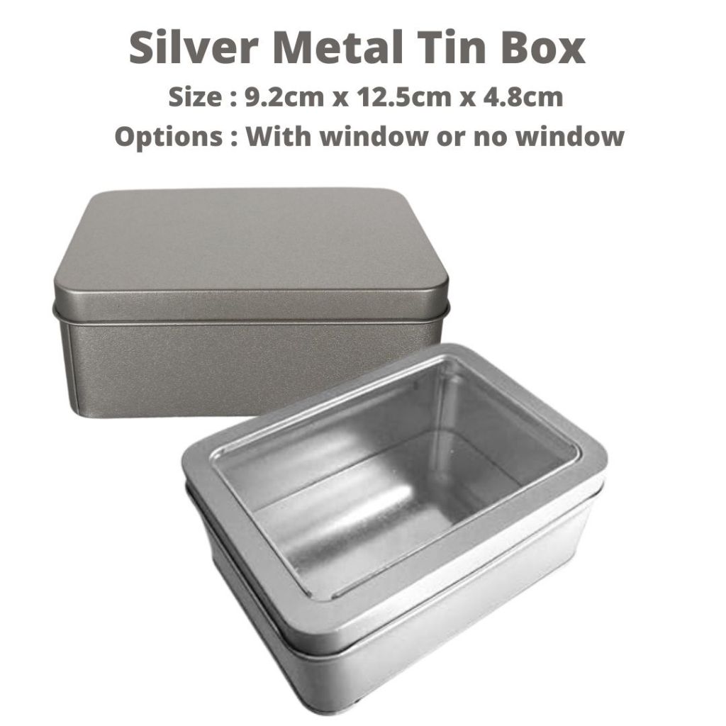 Packaging Art Gift Tin Black Silver Metal Box Cookies Tin Box Tea ...
