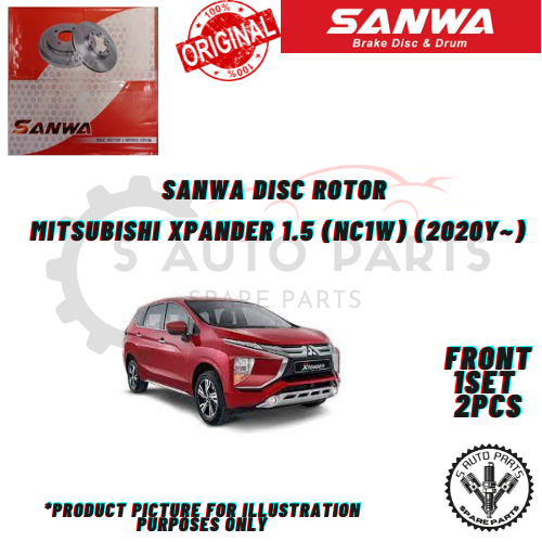 MITSUBISHI XPANDER 1.5 (NC1W) (2020Y~) (FRONT) DISC ROTOR -BRAND 100% ...