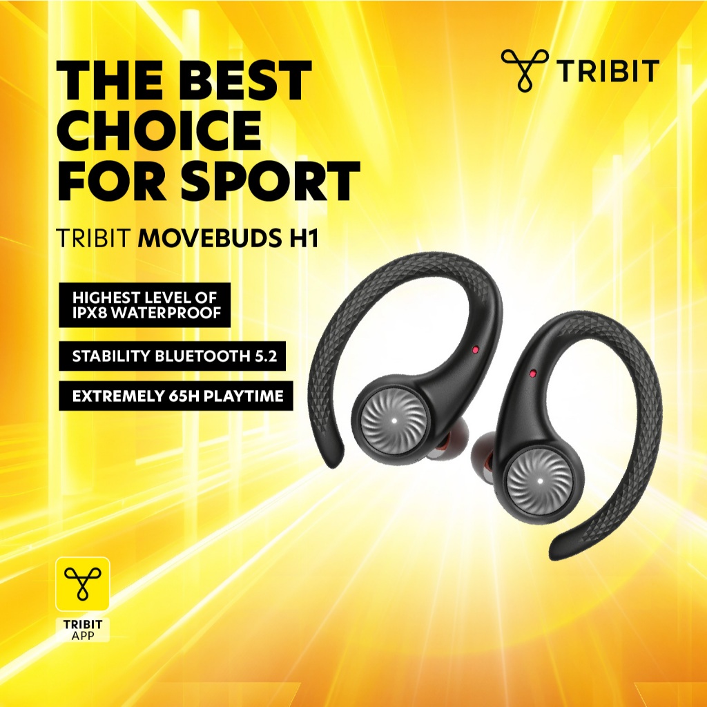 Tribit MoveBuds H1 Wireless Earbuds IPX8 Waterproof 65H Playtime
