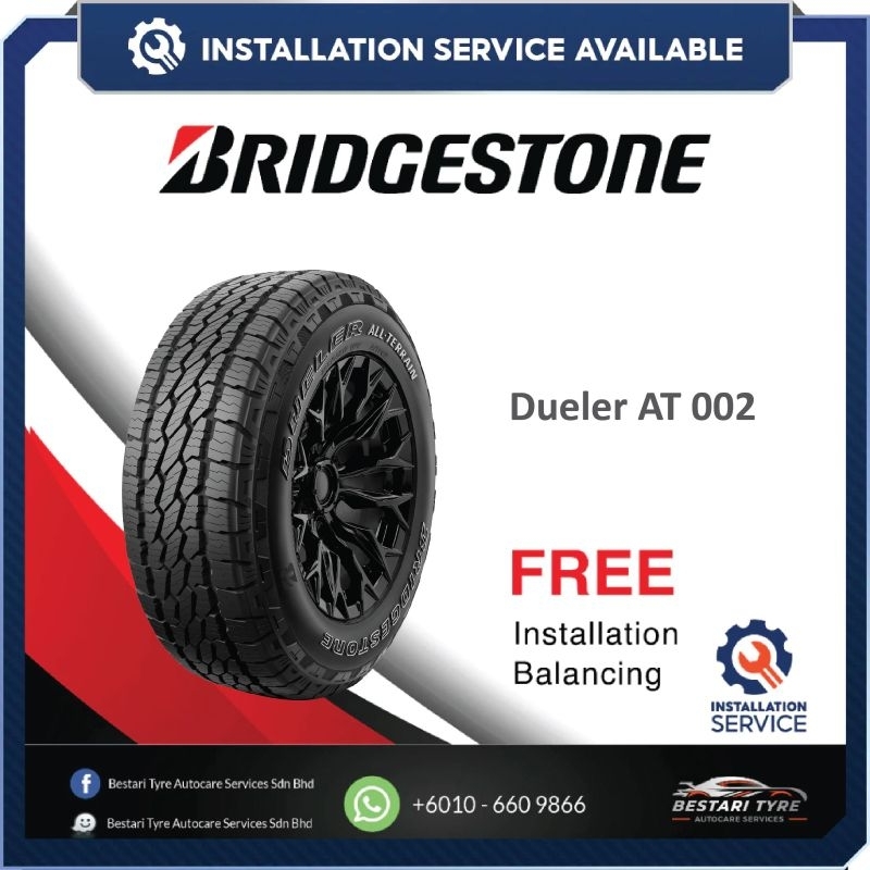 [𝗜𝗻𝘀𝘁𝗮𝗹𝗹𝗮𝘁𝗶𝗼𝗻 𝗣𝗿𝗼𝘃𝗶𝗱𝗲𝗱] 265/65 17 265/60 18 Bridgestone Dueler AT002 ...