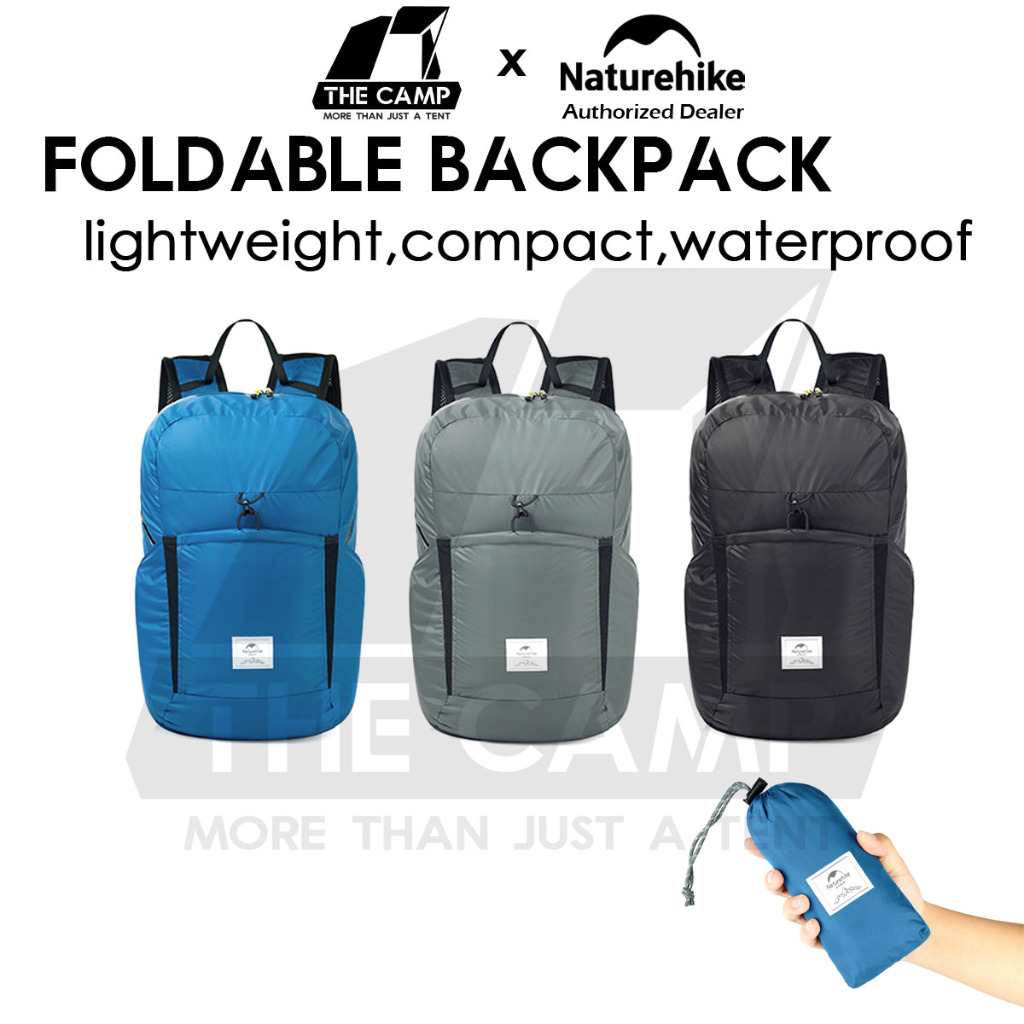 Naturehike Foldable Backpack 22L Nylon Outdoor Waterproof Folding