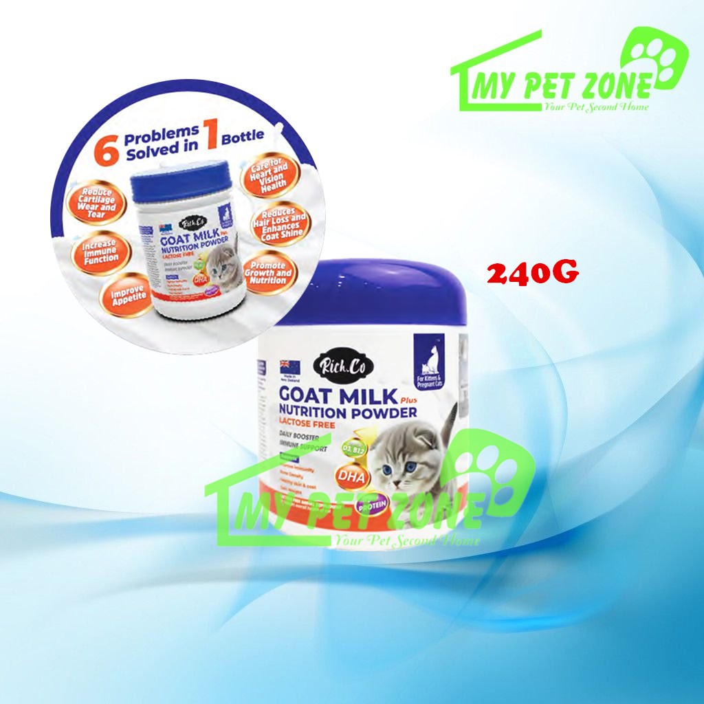 Rich. Co Goat Milk Plus Nutrition Powder Lactose Free For Kittens ...