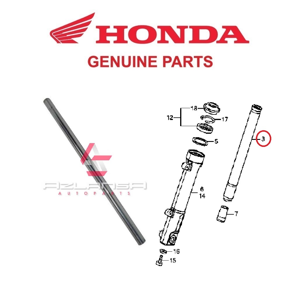 Pipe Comp FR Fork ( 51410-K56-N11 ) RS150R V1 V2 V3 & RS-X 💯 Honda ...