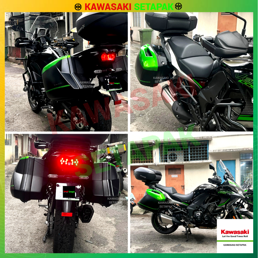 MODENAS KAWASAKI SPARE PART ORIGINAL SIDE BOX PANNIER SET 28L GREEN ...