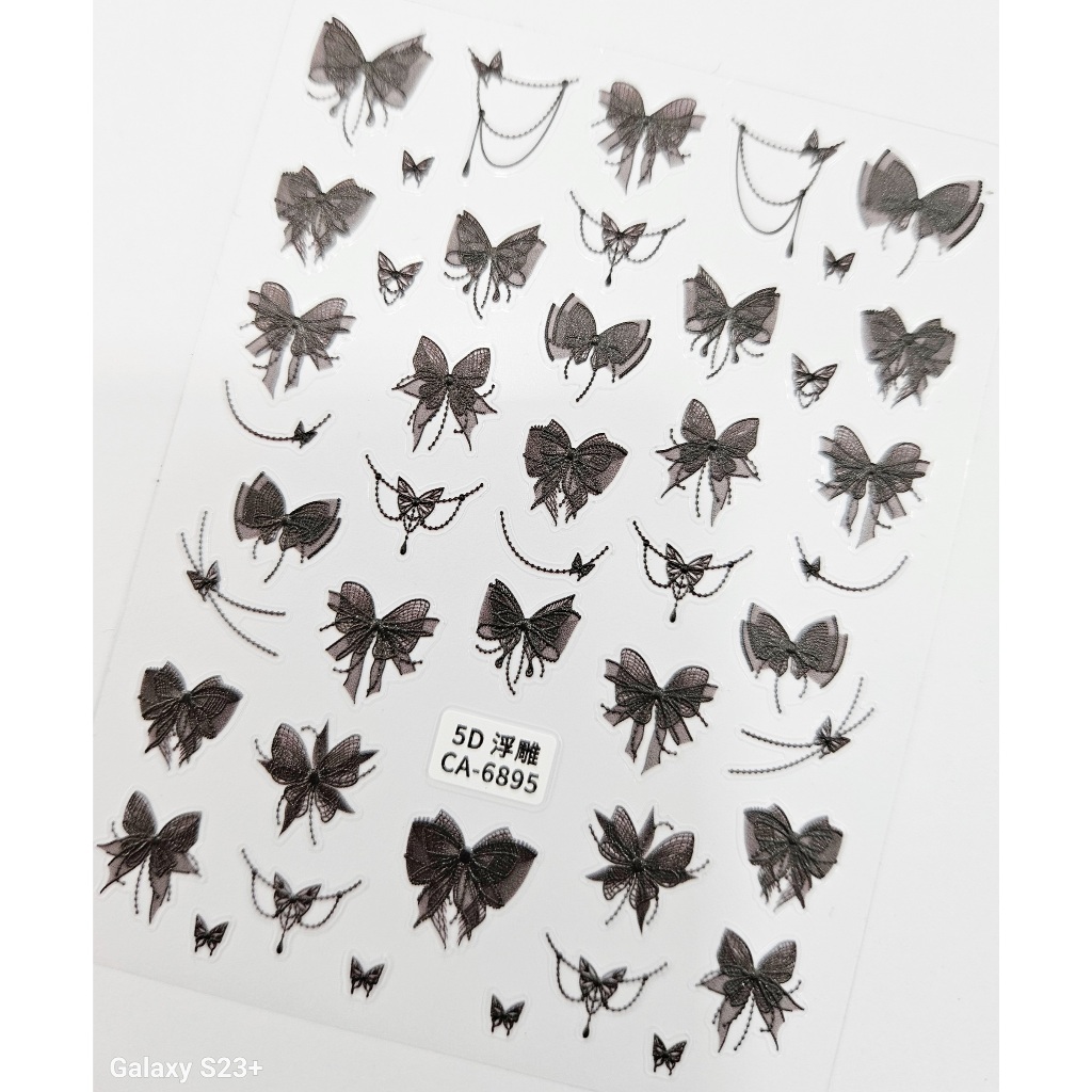 #8 Sticker Kuku 3D Rama-Rama Lutsinar Butterfly Nail Art Sticker ...