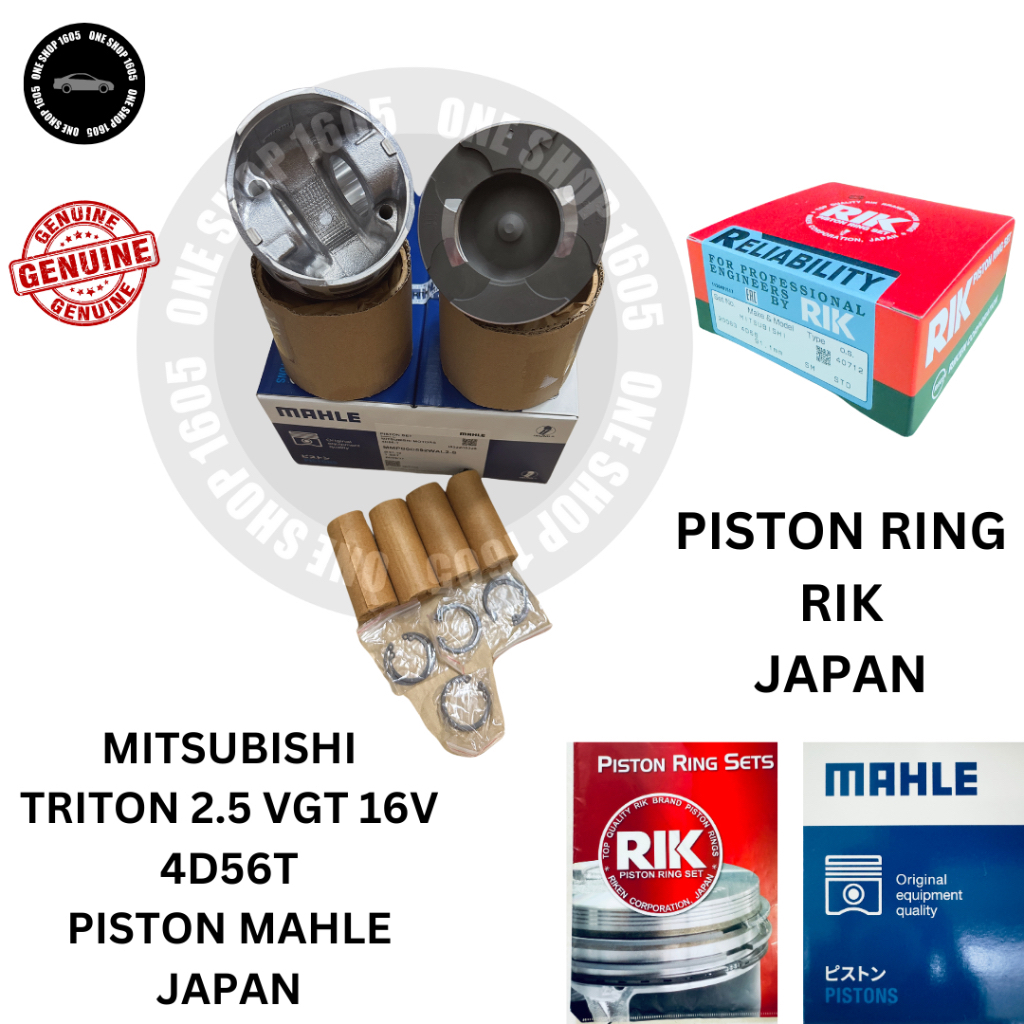 MITSUBISHI TRITON VGT 2.5 16V 4D56T JAPAN MAHLE IZUMI PISTON ASSY & RIK ...