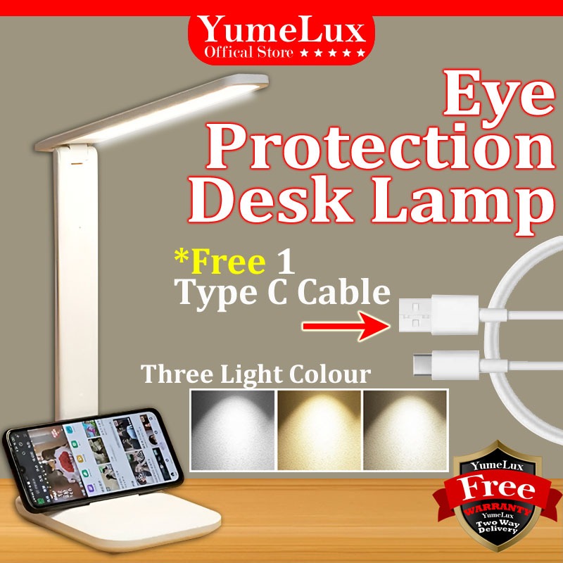 YumeLux LED Table Lamp Foldable Desk Light Eye Protection For Study ...
