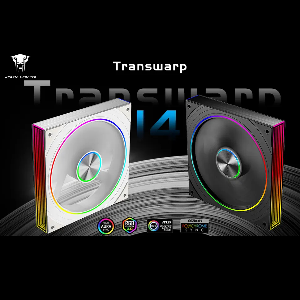 Jungle Leopard Transwarp 140mm Black / White 5V ARGB 3Pin PWM 4Pin 14CM ...