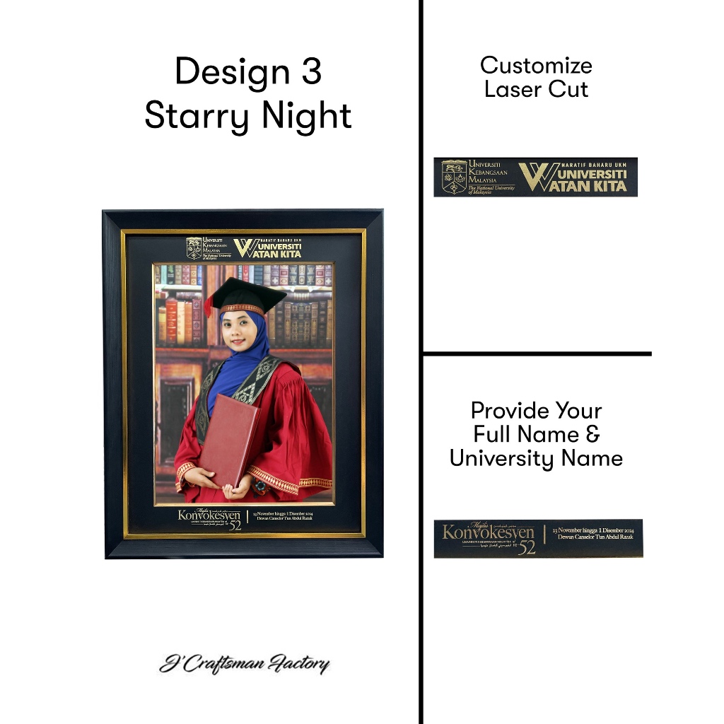 Jcraftman 11R Starry Night Photo Frame - FREE Laser Logo & Name ...