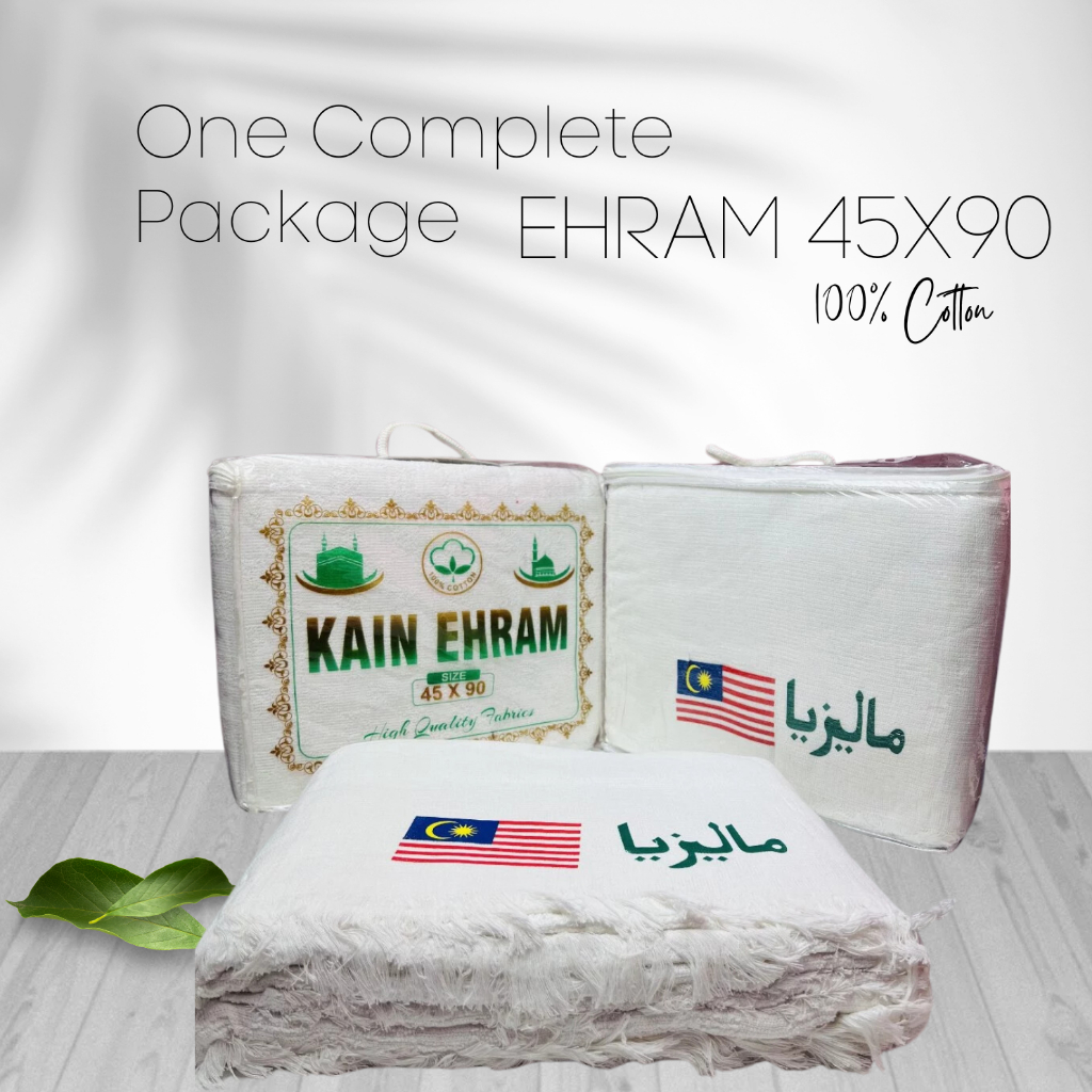 Ready Stock Kain Ehram 45x90 100% COTTON Lelaki Dewasa Ahram Men's ...