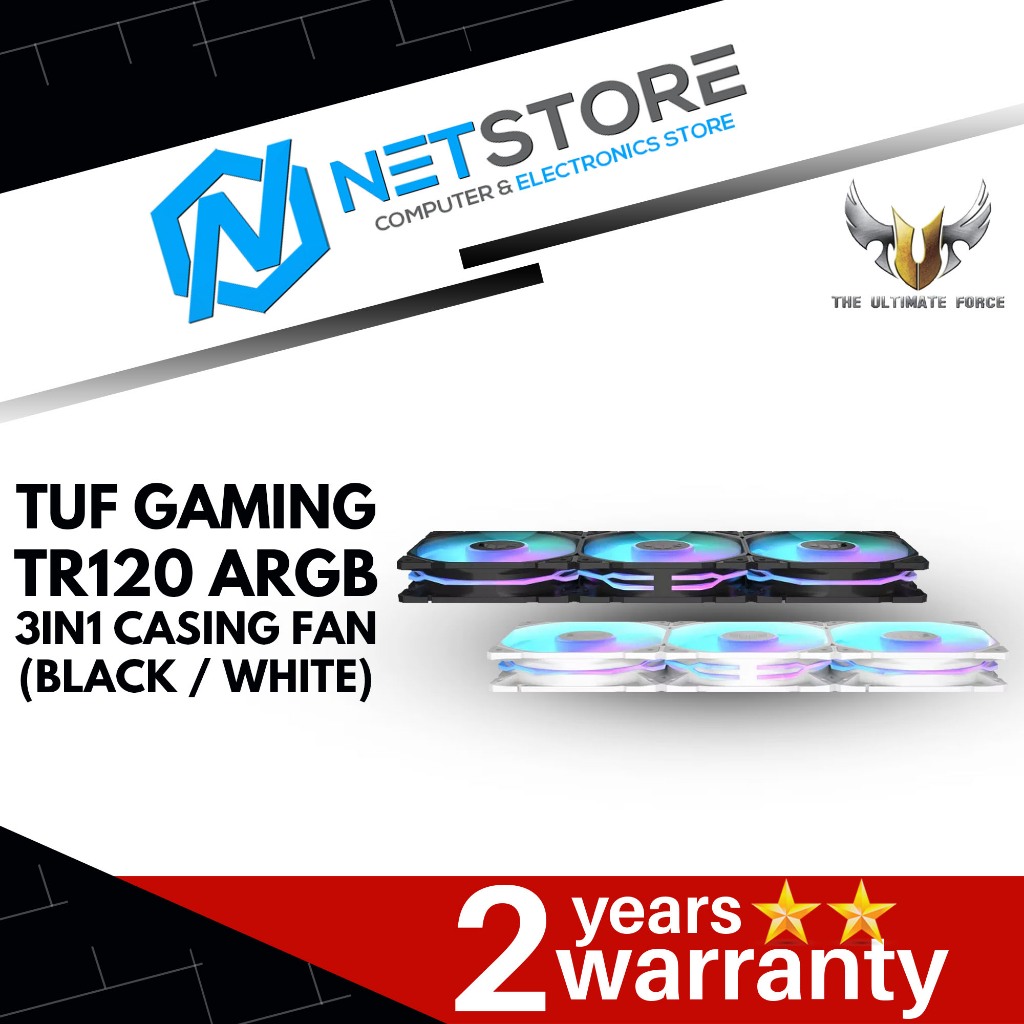 ASUS TUF Gaming TR120 ARGB Standard Blade Black 3IN1 Gehäuselüfter 3er