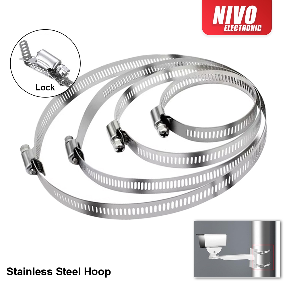 (100mm/200mm/400mm/500mm) Adjustable Stainless Steel Hoop Pipe Pole ...