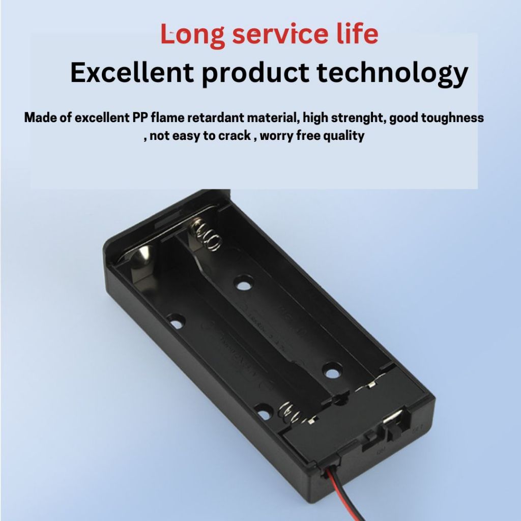 Ready stock 18650 battery Holder spring-wired battery box battery base ...