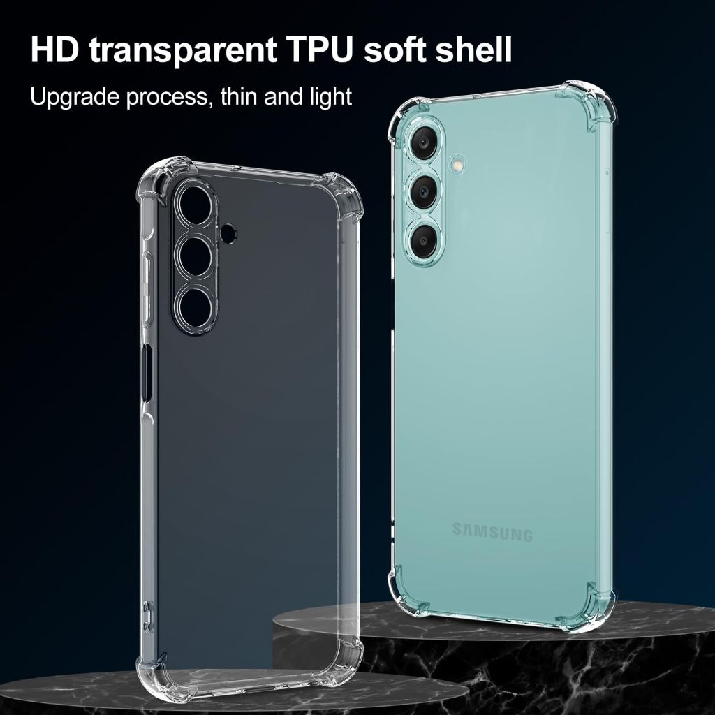 For Samsung Galaxy A17 A16 5G Transparent Clear TPU Silicone Case
