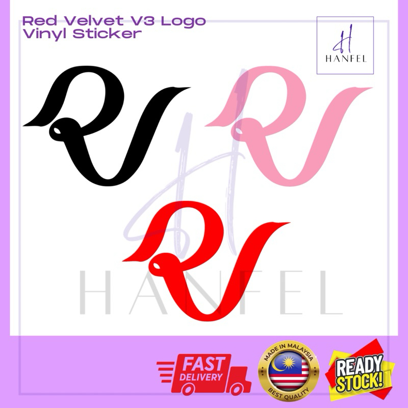 RED VELVET V3 Logo vinyl sticker ( Die-cut) | Shopee Malaysia
