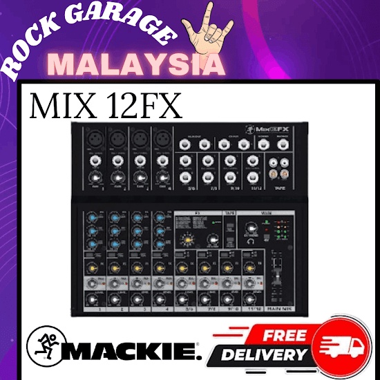 Mackie Mix12FX 12 Channel Compact Analog Mixer With Effect Mixing ...